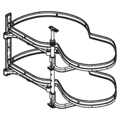 Półki obrotowe z cichym domykiem białe CARGO INSIDE STAR prawostronne