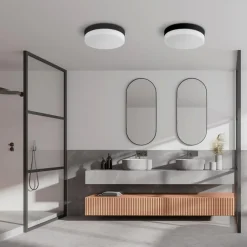 Plafony|Wszystkie Lampy Sufitowe|TK Tomasz Krywult Plafon łazienkowy okrągły czarny PORI IP44