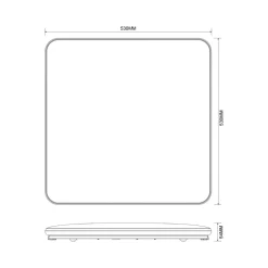 Plafony|Wszystkie Lampy Sufitowe|Zumaline Plafon kwadratowy LED 50W złoty OMAR 53 cm