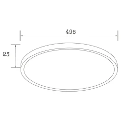 Zumaline Plafon LED CCT CAMI czarny 50 cm