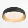 Plafony|Wszystkie Lampy Sufitowe|Paul Neuhaus Plafon LED czarno-złoty OSKO z pilotem fi 40 cm