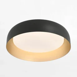 Plafony|Wszystkie Lampy Sufitowe|Paul Neuhaus Plafon LED czarno-złoty OSKO z pilotem fi 40 cm