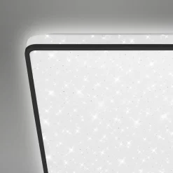 Plafon LED glamour biało-czarny LINO 27 cm