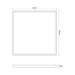 Plafony|Wszystkie Lampy Sufitowe|Zumaline Plafon LED kwadratowy CCT 50W złoty COLIS
