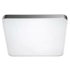 Plafony|Wszystkie Lampy Sufitowe|Zumaline Plafon LED kwadratowy srebrny SIERRA 50 cm