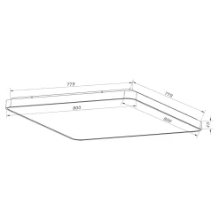 Zumaline Plafon LED kwadratowy złoty SIERRA 80 cm