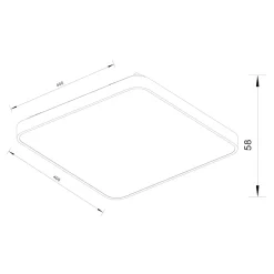 Zumaline Plafon LED kwadratowy złoty SIERRA 40 cm