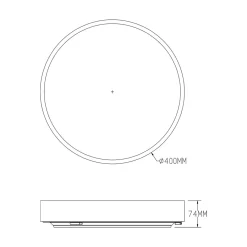 Zumaline Plafon LED mosiądz NADI 40 cm z pilotem