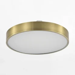 Plafony|Wszystkie Lampy Sufitowe|Zumaline Plafon LED mosiądz NADI 50 cm z pilotem