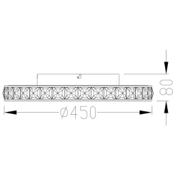 Zumaline Plafon LED MURIEL złoty
