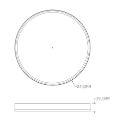 Zumaline Plafon LED okrągły czarno-złoty ORBITRAL z pilotem