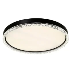 Zumaline Plafon LED okrągły czarny REGI 60 cm