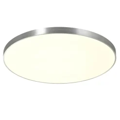 Plafony|Wszystkie Lampy Sufitowe|Zumaline Plafon LED okrągły srebrny SIERRA 80 cm