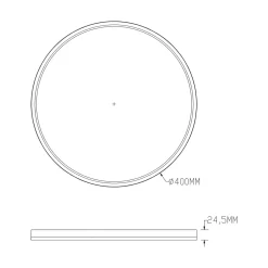Plafony|Wszystkie Lampy Sufitowe|Zumaline Plafon LED okrągły 40W czarny COLIS z pilotem