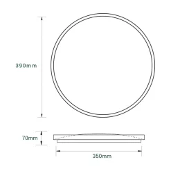 Plafony|Wszystkie Lampy Sufitowe|LED-POL Plafon LED okrągły 36W jasne drewno ORO-OLMO 39 cm