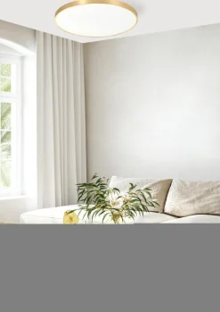 Zumaline Plafon LED okrągły złoty SIERRA 60 cm