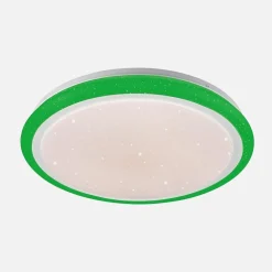 Plafony|Wszystkie Lampy Sufitowe|Zumaline Plafon LED RGB biały ARESO z pilotem 41 cm