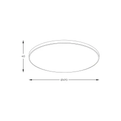 Zumaline Plafon LED VERI czarny 47 cm