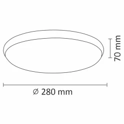 Plafon LED 15W biało-czarny ORBIT 28 cm
