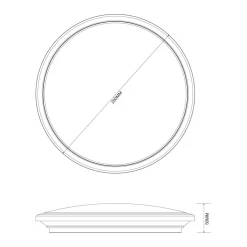 Zumaline Plafon LED 24W chrom MOREN 28 cm