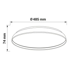 Plafony|Wszystkie Lampy Sufitowe|LED-POL Plafon LED 60W czarny ORO NUBE