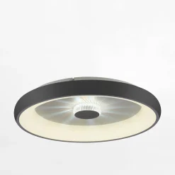 Paul Neuhaus Plafon LED 37W czarny VERTIGO z pilotem fi 61,5 cm