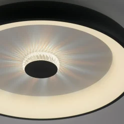 Paul Neuhaus Plafon LED 37W czarny VERTIGO z pilotem fi 61,5 cm