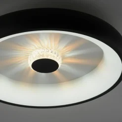 Plafony|Wszystkie Lampy Sufitowe|Paul Neuhaus Plafon LED 29W czarny VERTIGO z pilotem fi 46,5 cm