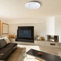 Plafon LED z pilotem biały ATLAS 50 cm