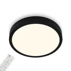 Plafony|Wszystkie Lampy Sufitowe| Plafon LED z pilotem czarny RUNA 38 cm