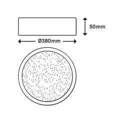 Plafony|Wszystkie Lampy Sufitowe| Plafon LED z pilotem czarny RUNA 38 cm