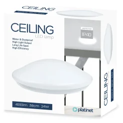 PLATINET S.A. Plafon okrągły biały 24W 38