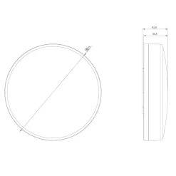 Zumaline Plafon okrągły LED transparentny z filamentem NOLAN