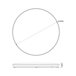 Zumaline Plafon okrągły LED 50W złoty OMAR 53 cm