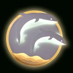 Dzieci Plafon ozdobny LED DELFINY 48 W P-666/1 z pilotem