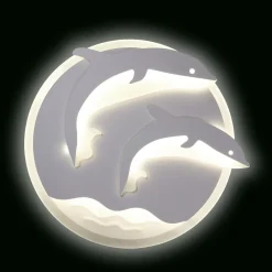 Dzieci Plafon ozdobny LED DELFINY 48 W P-666/1 z pilotem