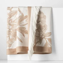 Texpol Pled plażowy beżowy PEONIE 150x200 cm