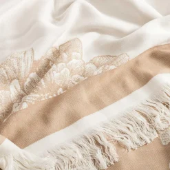 Texpol Pled plażowy beżowy PEONIE 150x200 cm