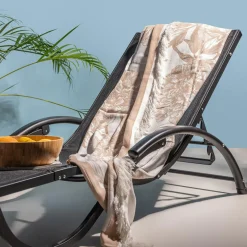 Texpol Pled plażowy beżowy PEONIE 150x200 cm