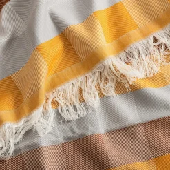 Grill I Piknik|Ręczniki|Texpol Pled z frędzlami kolorowy KRATA 150x200 cm