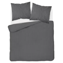 Pościele| Pościel bawełniana adamaszek ciemnoszara PURE 220x200 cm
