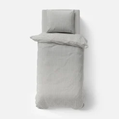 inny Pościel bawełniana adamaszek jasnoszara PURE 140x200 cm