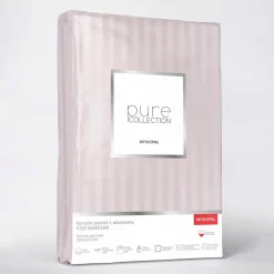 Pościel bawełniana adamaszek pudrowy róż PURE 220x200 cm