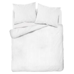 Pościel bawełniana adamaszek biała PURE 160x200 cm