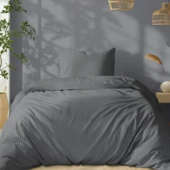 Pościele|inny Pościel bawełniana adamaszek ciemnoszara PURE 140x200 cm