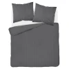 Pościel bawełniana adamaszek ciemnoszara PURE 160x200 cm