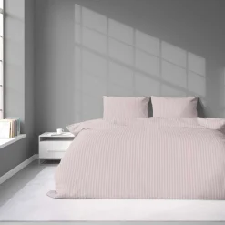 Pościele| Pościel bawełniana adamaszek pudrowy róż PURE 160x200 cm