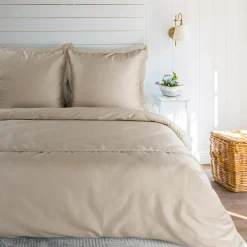 Pościele|Eurofirany Pościel bawełniana beżowa RETRO 220x200 cm