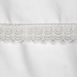 Eurofirany Pościel bawełniana biała RETRO 160x200 cm