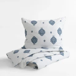 Darymex Pościel bawełniana biało-niebieska JERSEYLOVE 160x200 cm